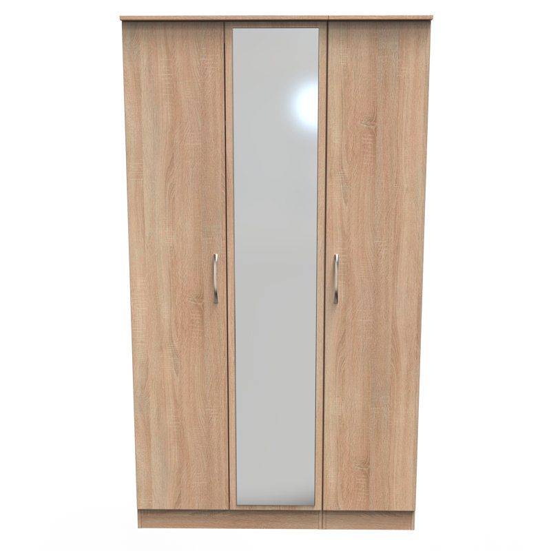 Fully Assembled Avon 3 Door Wardrobe, Bardolino Oak