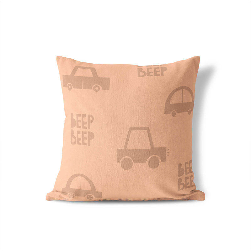 Coussin Beep, H 18 po x l 18 po, Orange