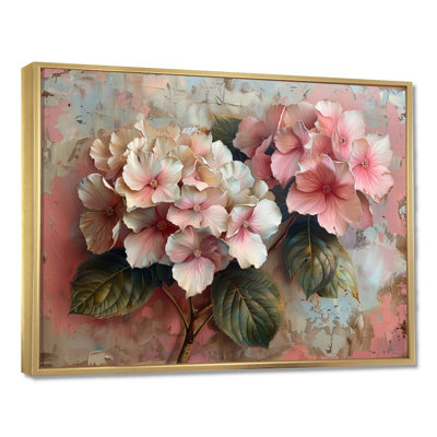 Pink Grey Hydrangea Country Charm III - Hydrangea Wall Decor