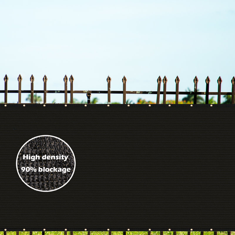 6' x 50' Black Heavy Duty Polyethylene Privacy Fence Screen