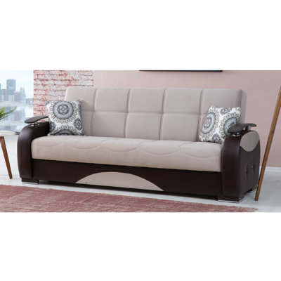Fauteuil convertible en cuir de 38 po de largeur