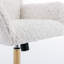 Chaise de bureau Furniture Furniture, chaise de bureau à domicile en poils de lapin artificiels avec base en métal doré, chaise de bureau pivotante réglable, chaise de coiffeuse-2058928931