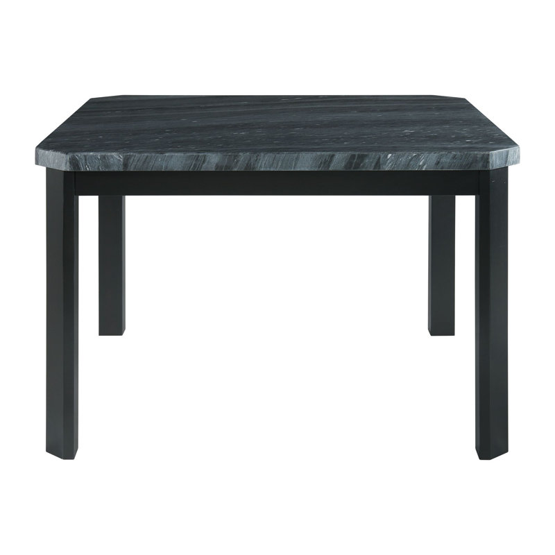 Biggs Marble Top Four Leg Dining Set