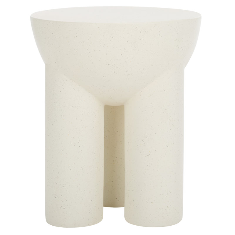 Kiheem Marble Top End Table, Cream