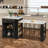 Extendable Island Console With Drawers, Double-Door Cabinet, And Open Shelving. Serves As Dining Table, Temporary Breakfast Bar, And Afternoon Tea Lounge