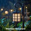 Stained Glass Crackled Lamp Post (Full) Post Lantern