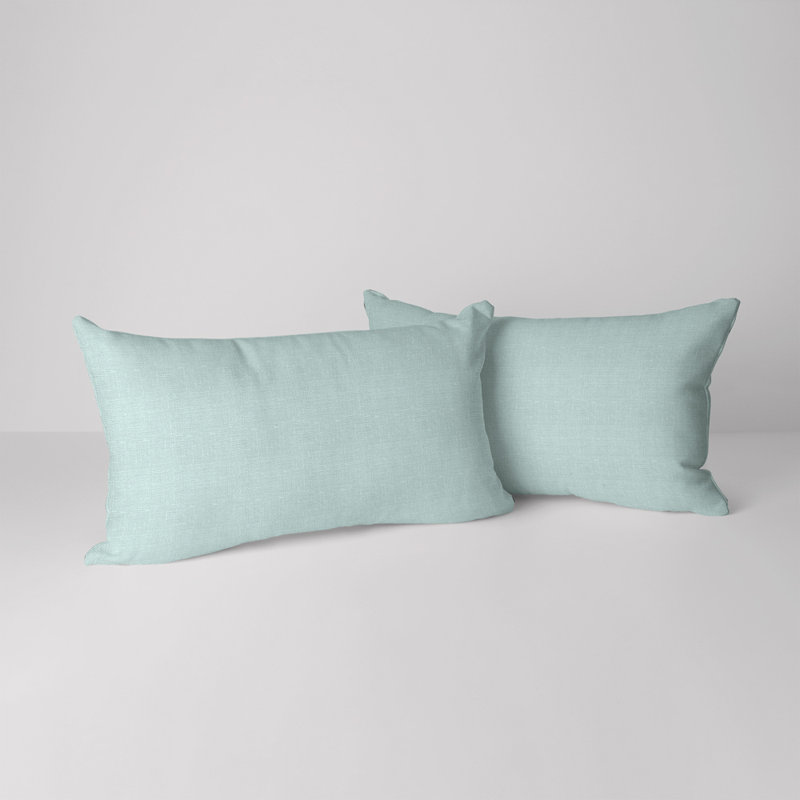 Housse de coussin rectangulaire S&G Slubb, Bleu poudre