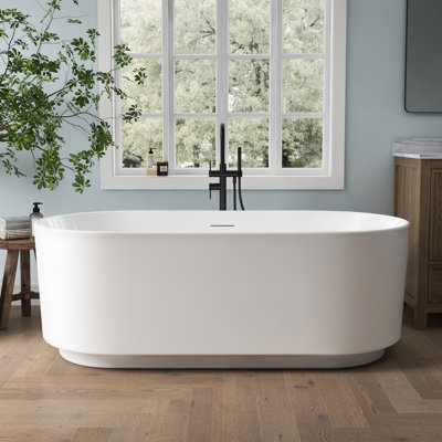 67'' Freestanding Acrylic Tub Freestanding Soaking Bathtub