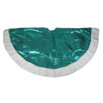 47" Paillette Sequins Round Christmas Tree Skirt