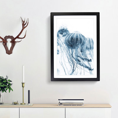 A Blue Jellyfish - Framed Print