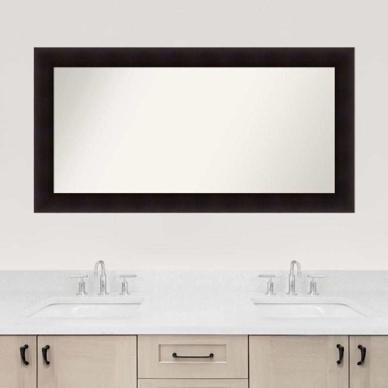 Miroir mural Jillissa, Rectangle, Noir, 25,75 po x 49,75 po