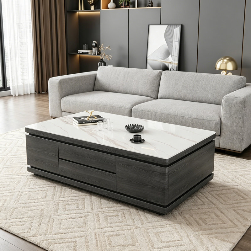 Mikolas, 19.68" H x 51.18" W x 27.55" D, White/Gray/Dark Gray