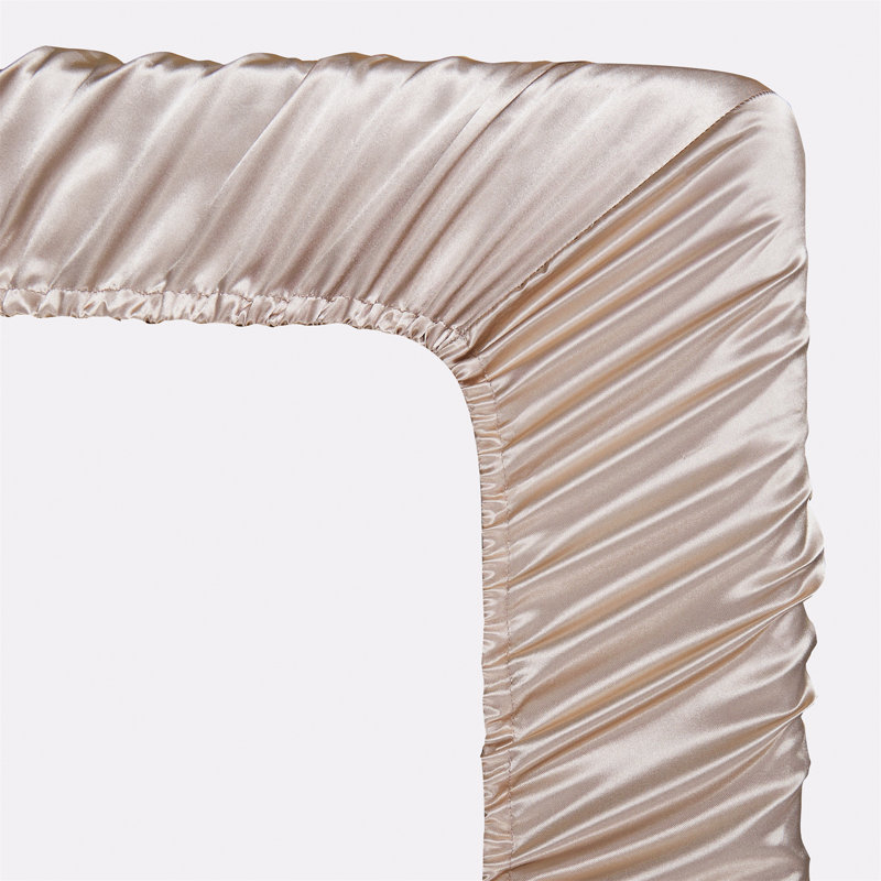 Ensemble de draps en satin, Double, Beige