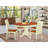 Dufferin 5 - Piece Extendable Rubberwood Pedestal Dining Set