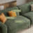 Green Polyester Modular Sofa cushion couch