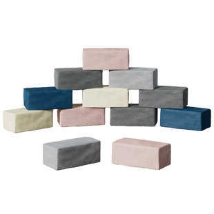 24Pcs Soft Plush Foam Blocks - Toddler Colorful Stacking Bricks