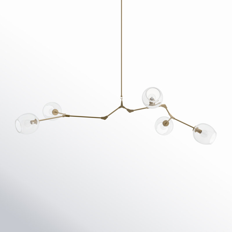 Fairfax 5 - Light Chandelier, Brushed Brass