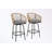 Metal frame Bar stool Set of 2 with Backrest and soft cushion-1317739294