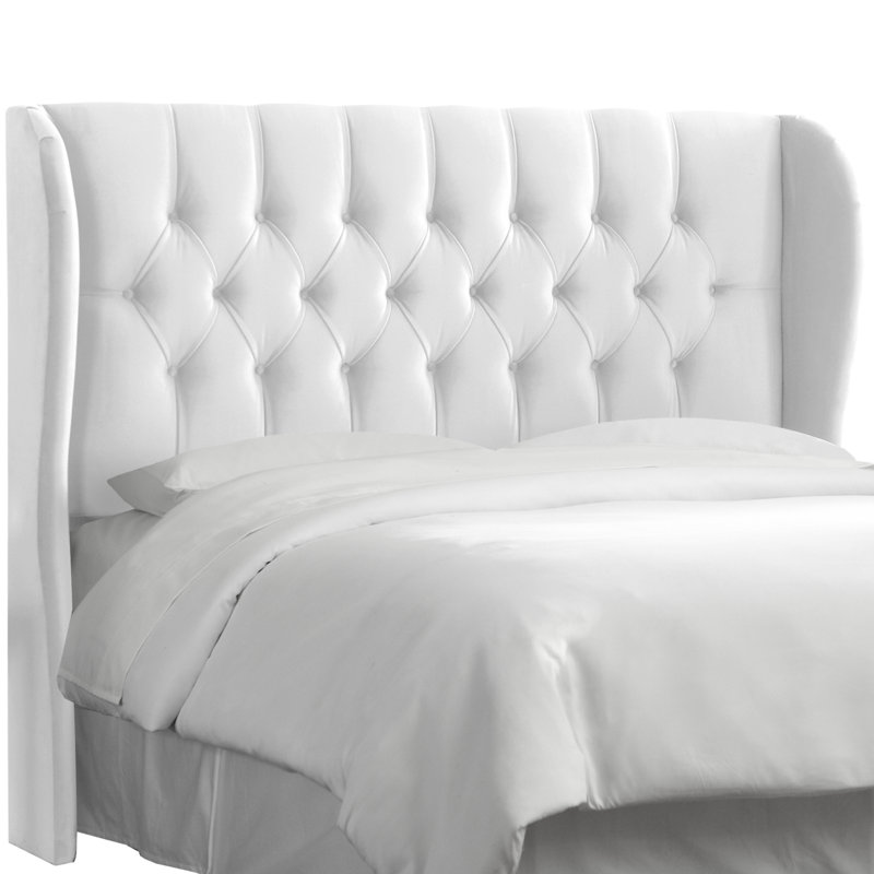 Elsa Upholstered Headboard, Full, Classic White Velvet