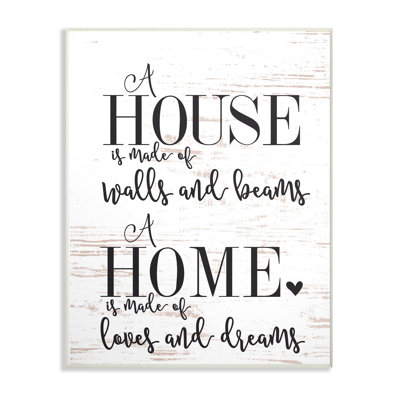 Home Loves and Dreams par Lettered and Lined - impression d'art textuel