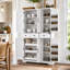 Armoire de cuisine de style campagnard de 72 pouces avec 6 tablettes de porte, 3 plateaux coulissants et 3 tiroirs-1772202979