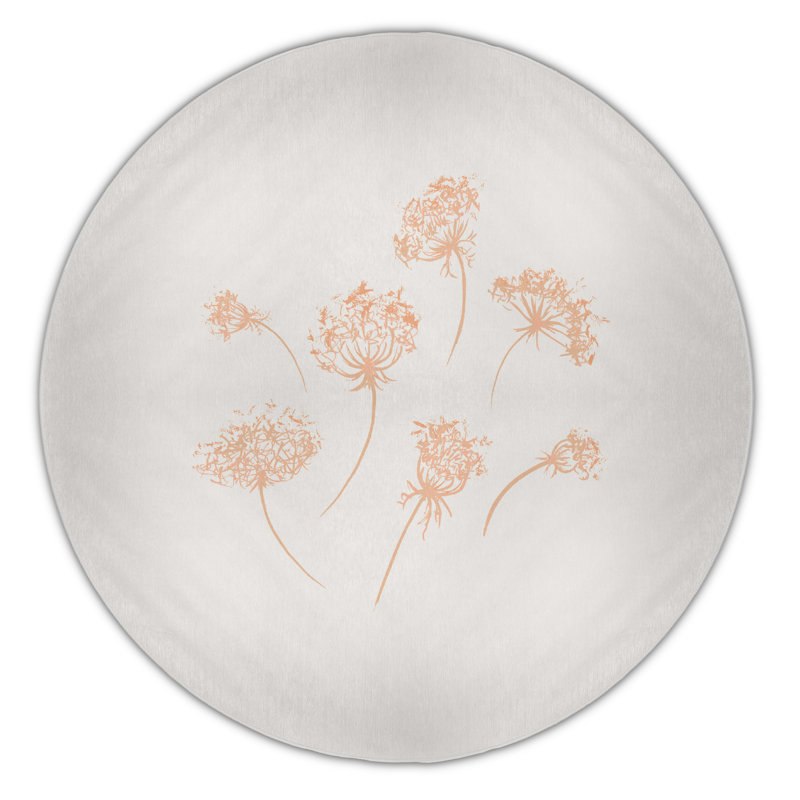Alvordton Chenille Indoor Rug, Round 5'