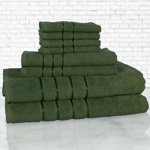 8-Piece 100% Cotton Bath Towel Set - Plush Bathroom Towels with Washcloths, Hand, and Bath Towels