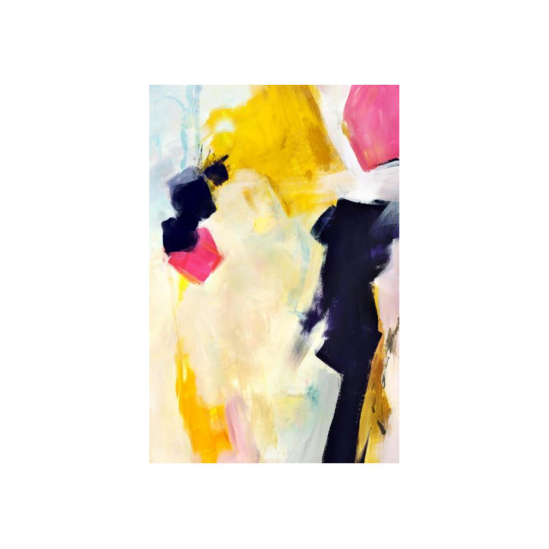 «Se Rejouir I» par Guseul Park - Peinture, H 60 po x l 40 po x P 2 po, Plexi