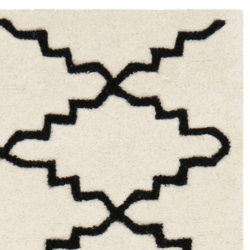 Carolene Hand Tufted Wool Geometric Rug, Round 7'