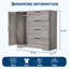 Petite penderie 43,3 po, armoire avec porte, 4 tiroirs et tringle-808029433