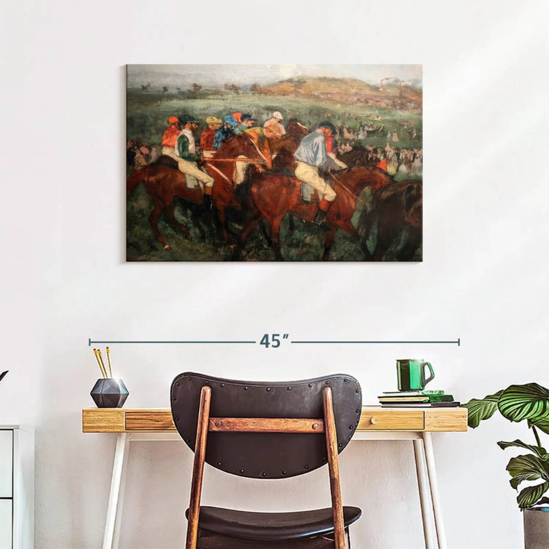 Sirci Gentlemen Jockeys avant le départ, H 24 po x l 36 po