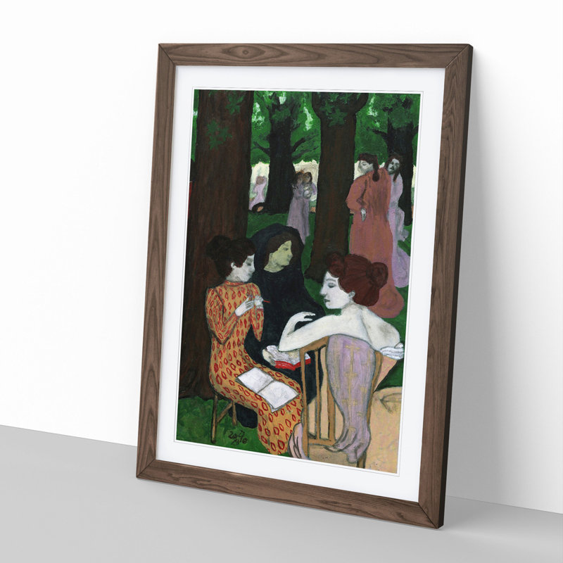 The Muses by Maurice Denis - Picture Frame Painting, 36cm H x 27cm W x 2cm D, Walnut Framed