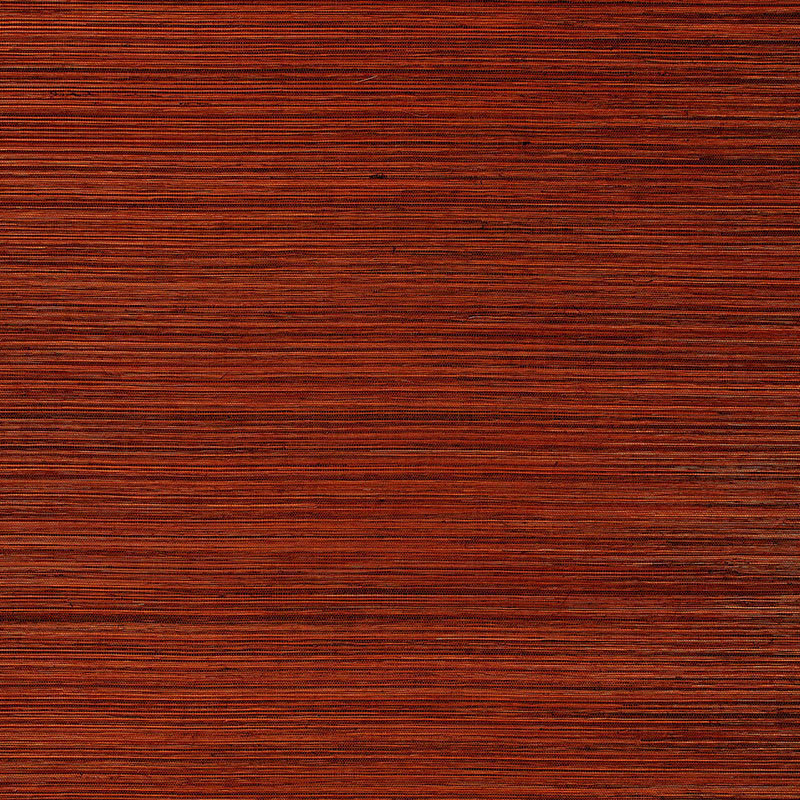 Papier peint en sisal Strie, Orange brûlé