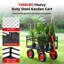 Chariot de jardin robuste en acier - Chariot utilitaire d'une capacité de 1400 lb - Roues tout-terrain de 16 po - Conception 3-en-1 avec côtés en filet amovibles et poignée 2-en-1 - Chariot à benne polyvalente (1400 lb)