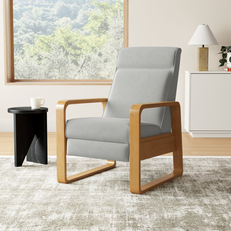 Jillette Upholstered Recliner, Gray