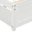 Lit plateforme simple blanc avec lit gigogne - construction solide pour lit gigogne harmonie, élégance en bois