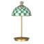 Emerald Check LED Rechargeable Dome Table Lamp