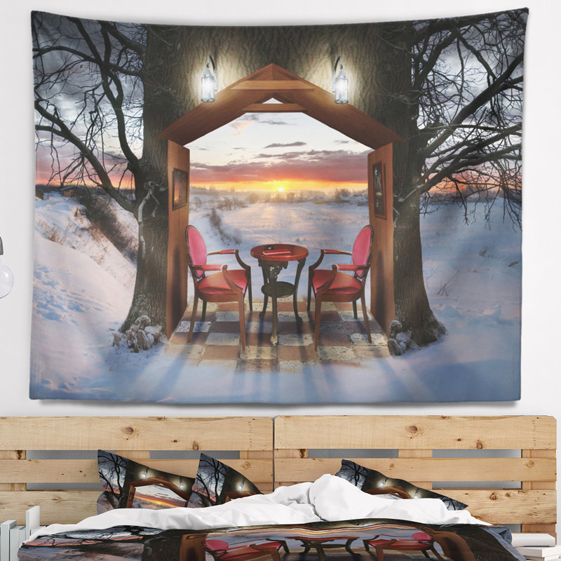 Tapisserie «Landscape Home Shaped Trees», H 32 po x l 39 po