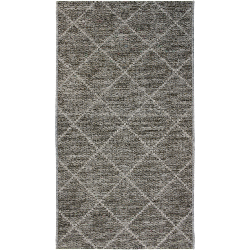 Tapis gris à tissé plat Cravens, Rectangle 2 pi x 3 pi 7 po