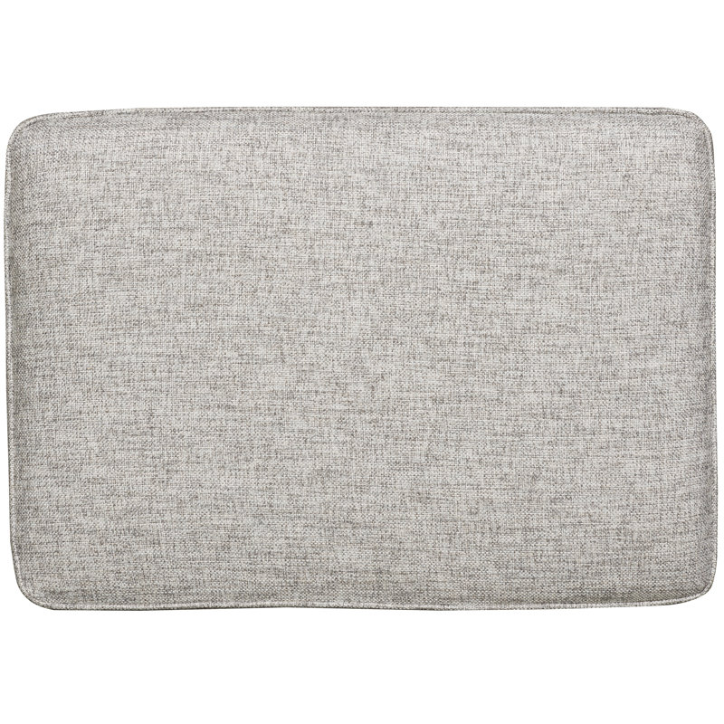 Foster Ottoman, Light Grey Polyester, Brandy