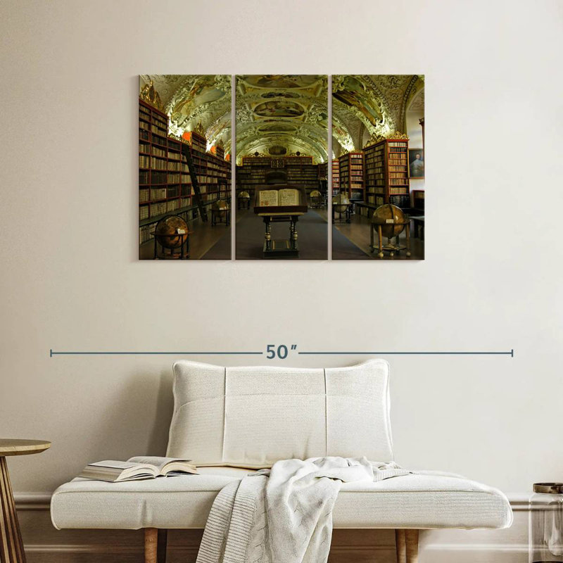 Old Library In Prague, 24" H x 38" W