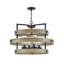 Riverwood 28" Four-Light Wood-Tone Outdoor Chandelier