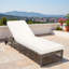 Chaise longue d'extérieur avec dossier à 5 positions, structure en rotin renforcé, repose-pieds réglables et roues mobiles-1413661019