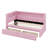 Platform Bed With USB Ports And LED Belt, Upholstered Bed Frame With Trundle, No Box Spring Needed-1007919447-1007919441