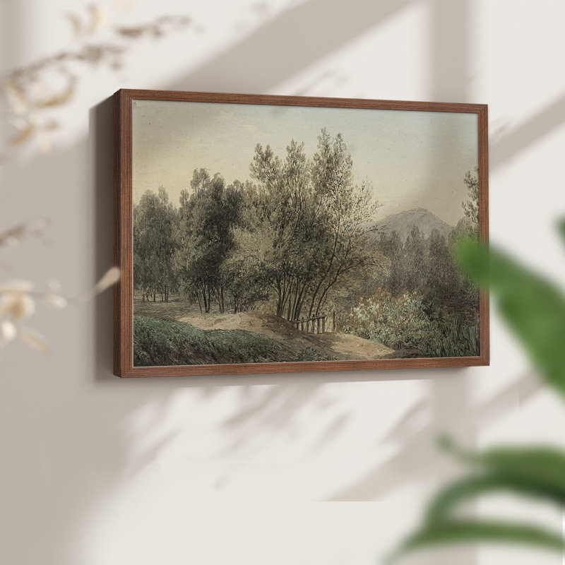 Paysages rétro-CDX III - reproduction encadrée, H 8 po x l 10 po, Noyer