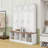 4-in-1 Hall Tree with 4 Hidden Hanging Hooks, Seating Bench and Doors-1625374850