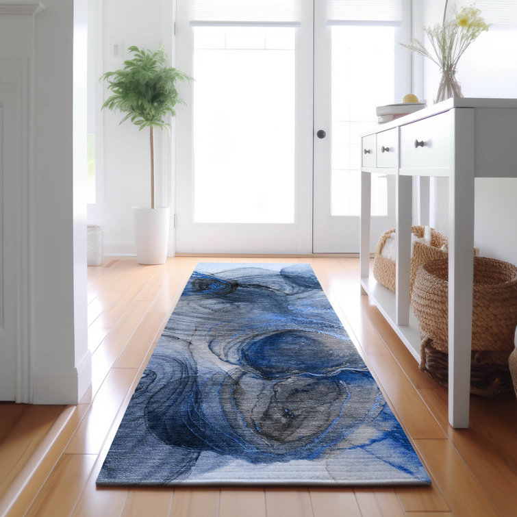 Premium Machine Washable Cerrito AMF513 Navy Rug