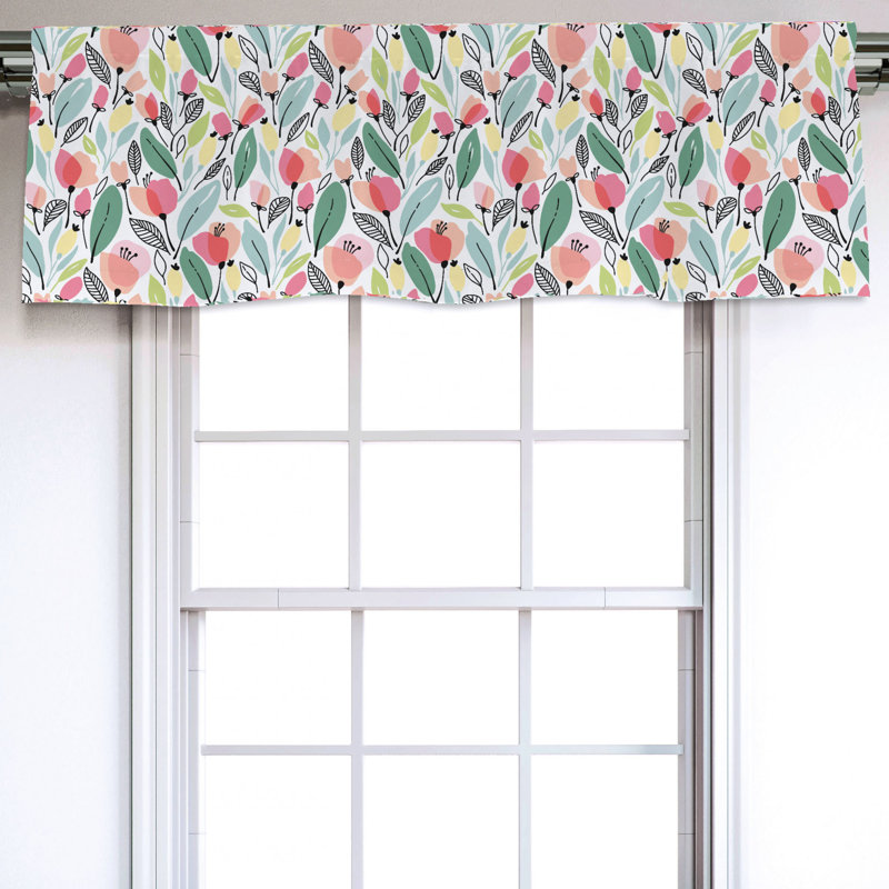 Sateen Pattern Ruffled Window Valance