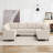 Dorch 107.3" Sectional Sofa With Armrest Black Legs And Moveable Ottoman Seater For 8-529892996