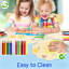 Kids Table and 4 Chairs Set, HDPE Plastic Children's Furniture with Height Adjustable, Toddler Table Set for Classroom, Nursery and Home, Easy to Clean, 120 x 60 cm-724601230